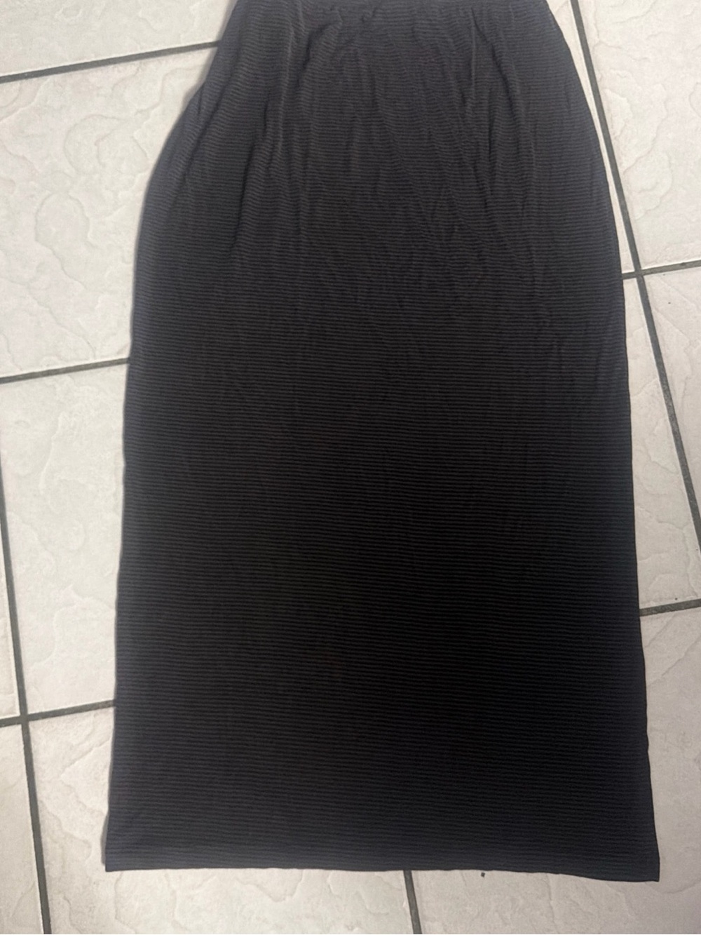 Private edition brown silky maxi skirt side slit size 1
